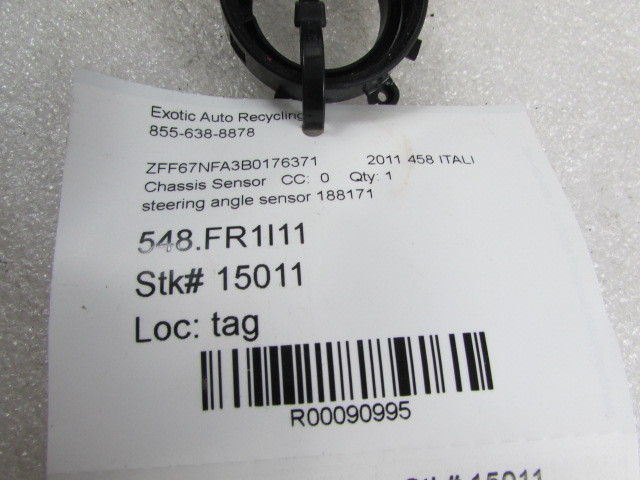 Ferrari 458 Italia, 488, California, Steering Angle Sensor, Used, P/N 188171