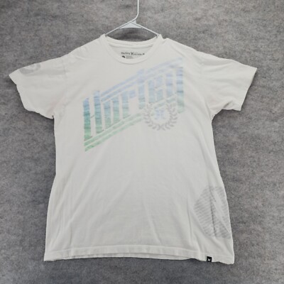 Hurley Buckle Shirt Mens Large Premium Fit Short Sleeve White
