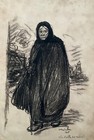 Dessin original de Théophile Alexandre STEINLEN (1859-1923) La femme de 14-18