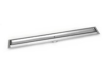 SereneDrains 304 SS 24 Inch Brushed Nickel Tile in Linear Shower Drain Kit Long
