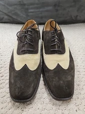 Tricker's Brown Suede Two Tone Oxford Mens Size 9.5 UK 10.5 US (A94)