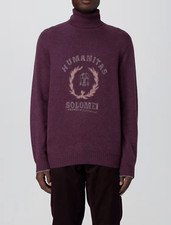 NWT 4995 Brunello Cucinelli Men 100 Cashmere Graphic Turtleneck 50/ 40US A242