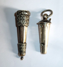 Antique Silver  Whistle in Sheath SHM Birm. 1885