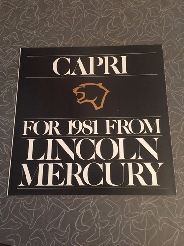 1981 Mercury Capri Car Auto Dealership Advertising Brochure
