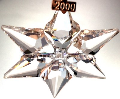 Swarovski 2000 Christmas Star / Snowflake, Mint, with box