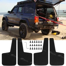 4Pcs For Jeep Grand Cherokee Rubber Wide Rally Mudflaps Splash Guards Mudguards