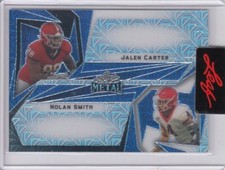 2023 Jalen Carter Nolan Smith Leaf Metal Blue PRE PRODUCTION PROOF 1/1 - Georgia