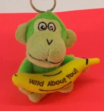 Bananas for You 3.25" PLUSH KEYCHAIN Green "Wild About You" Monkey Banana 2011