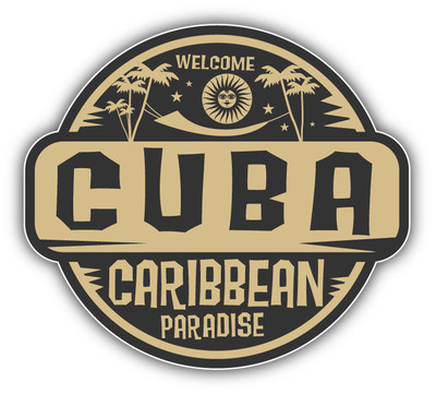 Cuba Caribbean Paradise Car Bumper Sticker Decal 5'' x 5''