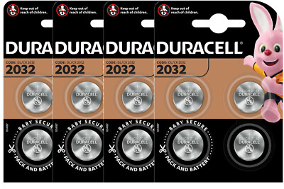 4 x 4er Blister Duracell CR 2032 3V Lithium Knopfzelle DL2032 - 16 Batterien