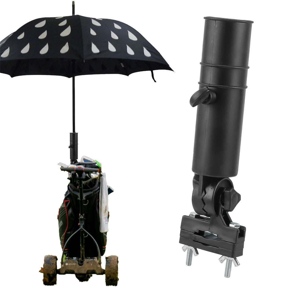 Adjustable Golf Umbrella Holder Stand Clamp for Push Cart St