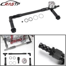 AN6 Braided Dual Feed Carb Fuel Line Double Pump for 4150 Holley Carburetor