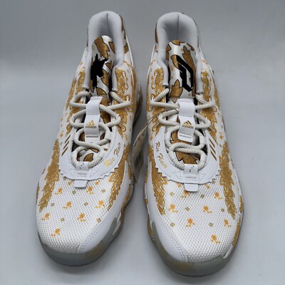 Adidas Dame 7 X Ric Flair Gold White Metallic Gold FX6616 