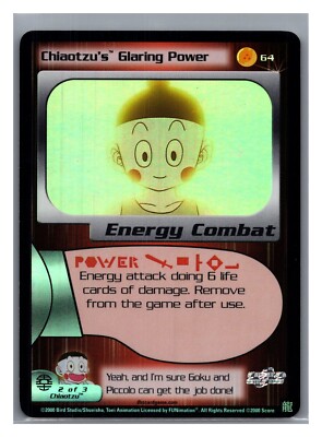 1x DBZ CCG CHIAOTZU'S GLARING POWER 64 HOLO FOIL FREIZA SAGA SCORE LIMITED