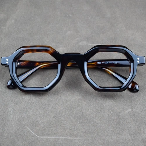 Acetat Vintage Brille quadratisch Männer Frauen klare Gläser Retro Brille Gestell - Bild 22 von 51