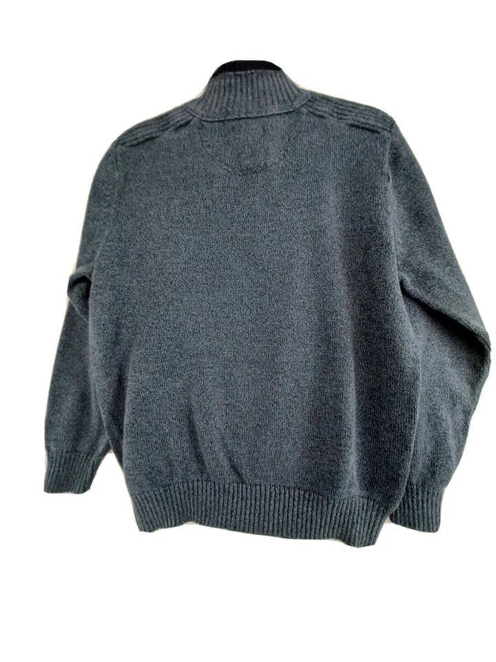 Dockers Sweater Men's Large/G Blue 1/4 Zip Golf Long Sleeve Pullover 100% Cotton - Image 3 of 4