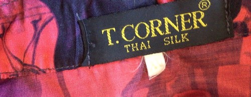 T.Corner Thai Silk Mens Size XXL Bottom Up Shirt Vintage Egyptian Pattern - Picture 4 of 4