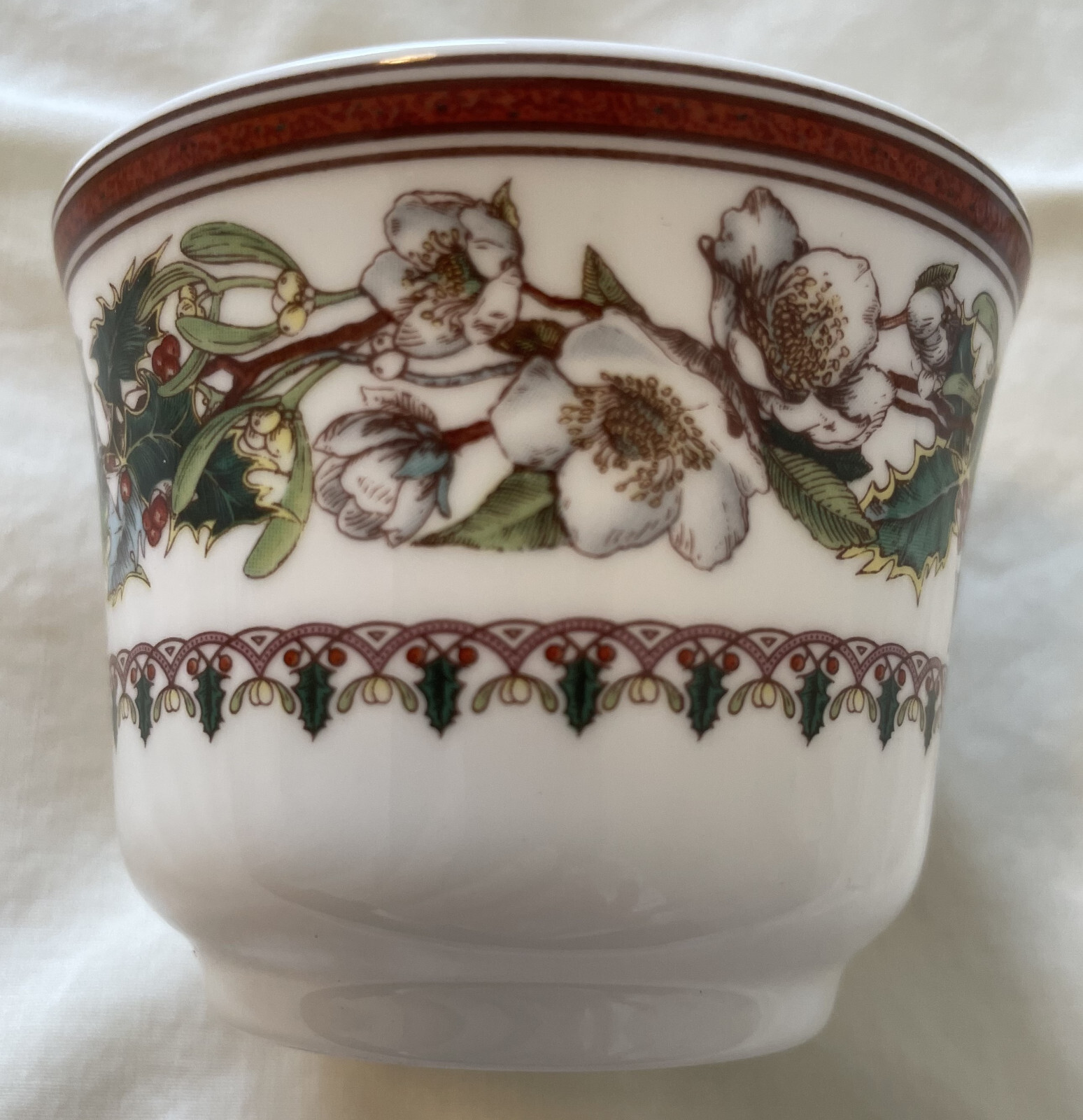 Spode Christmas Rose Cup ENGLAND BONE CHINA NEW VTG NUMBERED Wassail