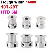 HTD 5M Timing Belt Pulley K-Type 10T-28T Bore 5mm-30mm For 16mm Wide Timing Belt