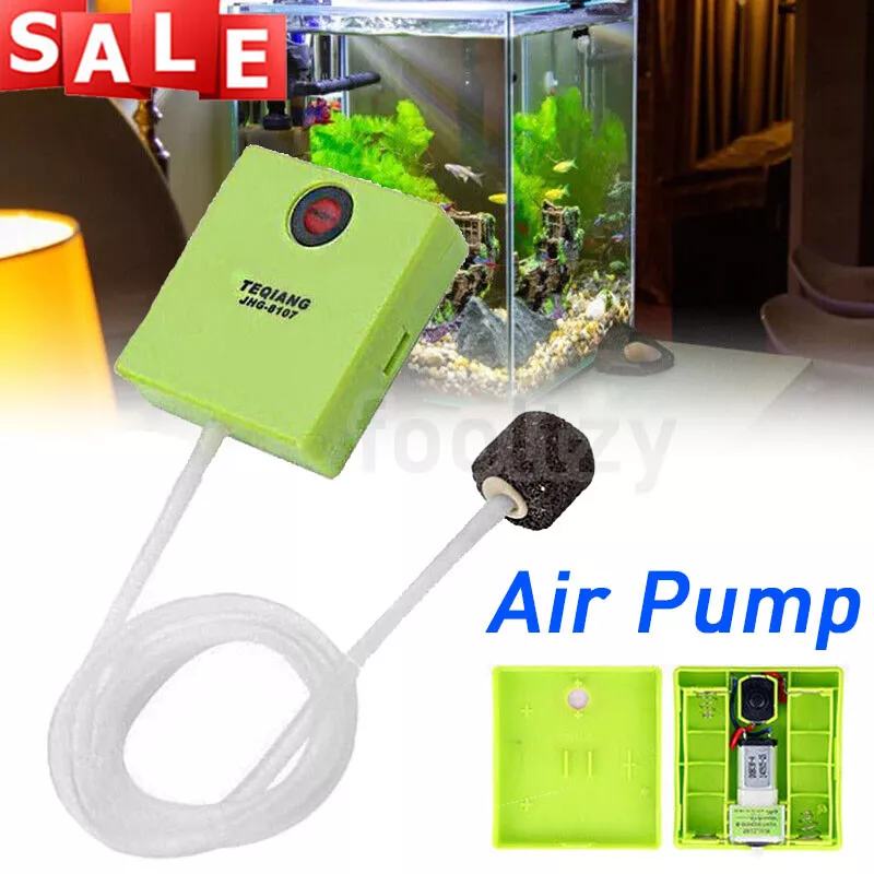 Battery operated aerator for fish tank top