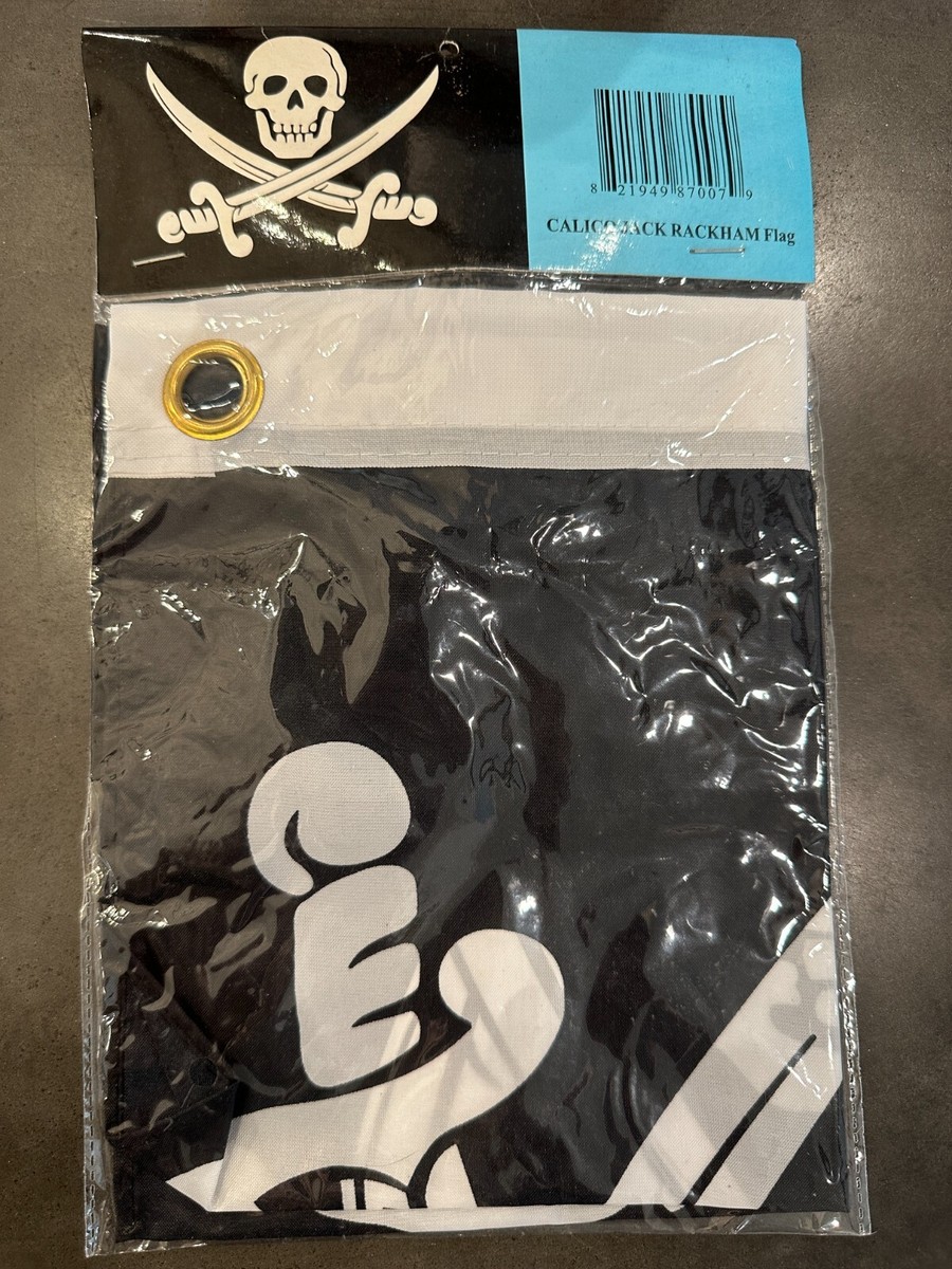 JOLLY ROGER PIRATA CALICO JACK RACKHAM Garden Banner Flag 12"X18