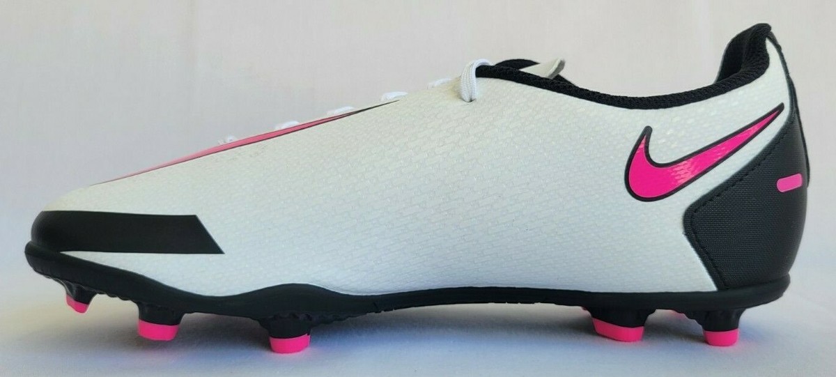 Youth Sz 5Y White Black Pink Nike Phantom GT Club FG/MG
