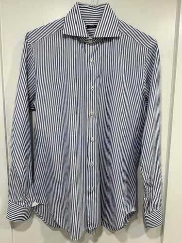Barba Napoli Blue Striped Cotton Shirt - Slim