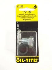 1x Engine Oil Pan Drain Magnetic Bolt Plug IRON Self-Tread 1/2 IN W/Gasket 65205