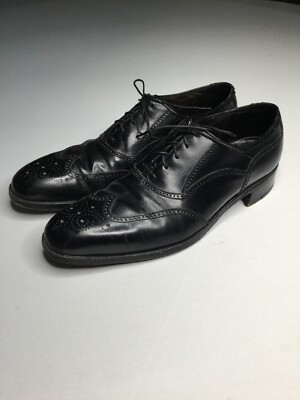FLORSHEIM ROYAL IMPERIAL WING TIPS ALL LEATHER 12 A BLACK  display picture 3