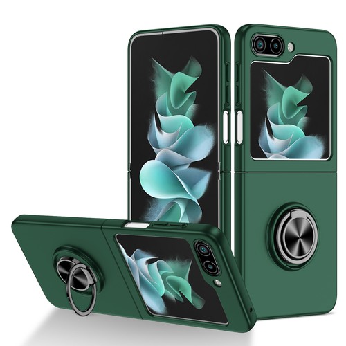 Smukłe etui magnetyczne do Samsung Galaxy Z Flip 6/5/4/3 Metalowy uchwyt pierścieniowy Kickstand - Zdjęcie 12 z 24