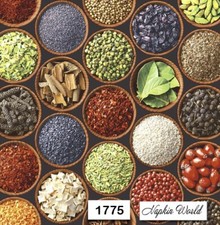  1775 TWO Paper LUNCHEON Decoupage Art Craft Napkins - SPICES COOKING COLORFUL