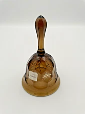 🤎 Brown Viking Glass Georgian  Bell 🛎️ Thumbprint 5.5" #7920 Org Sticker