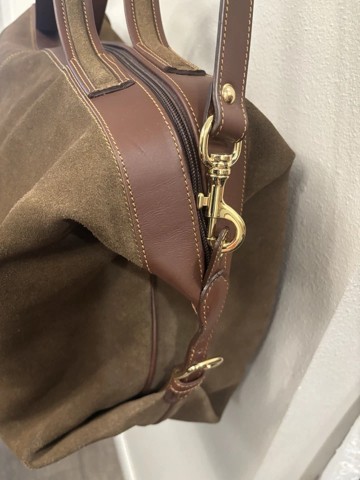 Bolso de viaje de lona de cuero español Foto 3 de 4