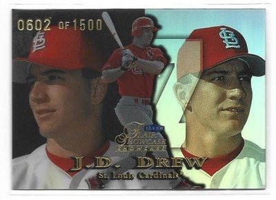 J.D. Drew 1999 Fleer Flair Showcase Showpiece #/1500