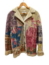 Weavz Jacket Women s M Faux Suede Faux Fur Boho Fabulous Patchwork