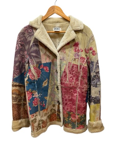 Weavz Jacket Women’s M Faux Suede Faux Fur Boho Fabulous Patchwork