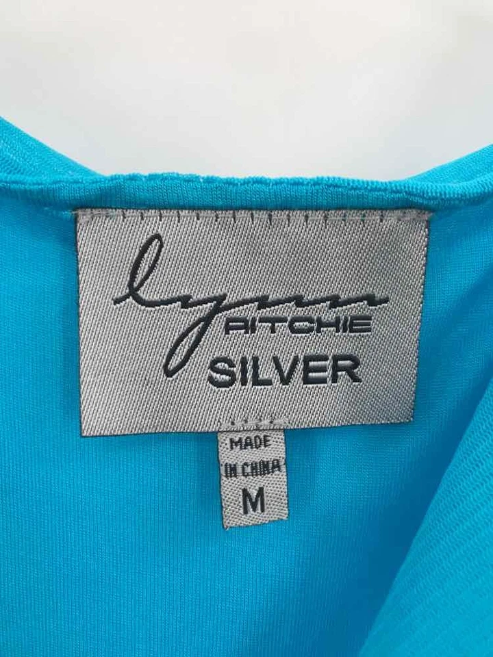 Pre-Owned Lynn Ritchie Blue Size Medium Tank Top - Image 3 of 3