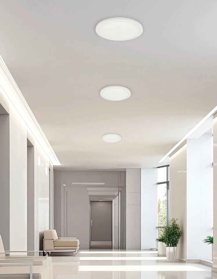 Dainolite FCA-1630LEDFH Franchesa 16"W LED Flush Mount Ceiling - White - Image 2 of 3