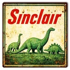 Vintage Style Metal Sign Sinclair Dino Gasoline 12x12