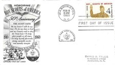 1960 FDC, #1145, 4c Boy Scouts of America, Fleetwood