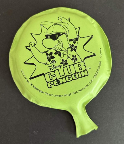 RARE OFFICIAL Disney Club Penguin Green Rookie Whoopee Cushion Working