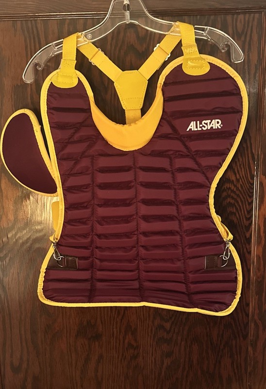 Vintage Allstar Adult Chest Protector CP22 Pro Maroon/Gold NEW