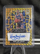 2024-25 PANINI MOSAIC SCRIPTS KENNY “SKY” WALKER AUTO SSP /10 GOLD PRIZM  KNICKS