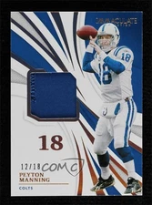 2021 Panini Immaculate Numbers Memorabilia /18 Peyton Manning #INM-PMA HOF
