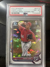 2022 Bowman Chrome Prospects Atomic Refractor Andry Lara #BCP-70 PSA 8 Ae