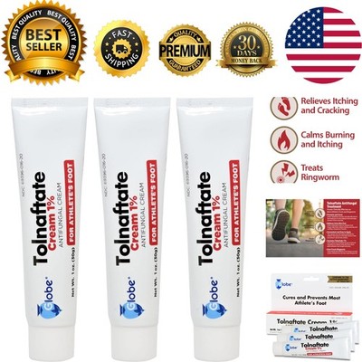 Globe Antifungal Treatment, 1 Oz Tube - Cures Athlete's Foot & Ringworm, 3 Pack