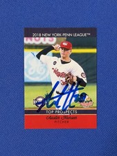 Austin Hansen Signed Autograph 2018 NYPL Top Prospects MiLB Auto #22 JJ