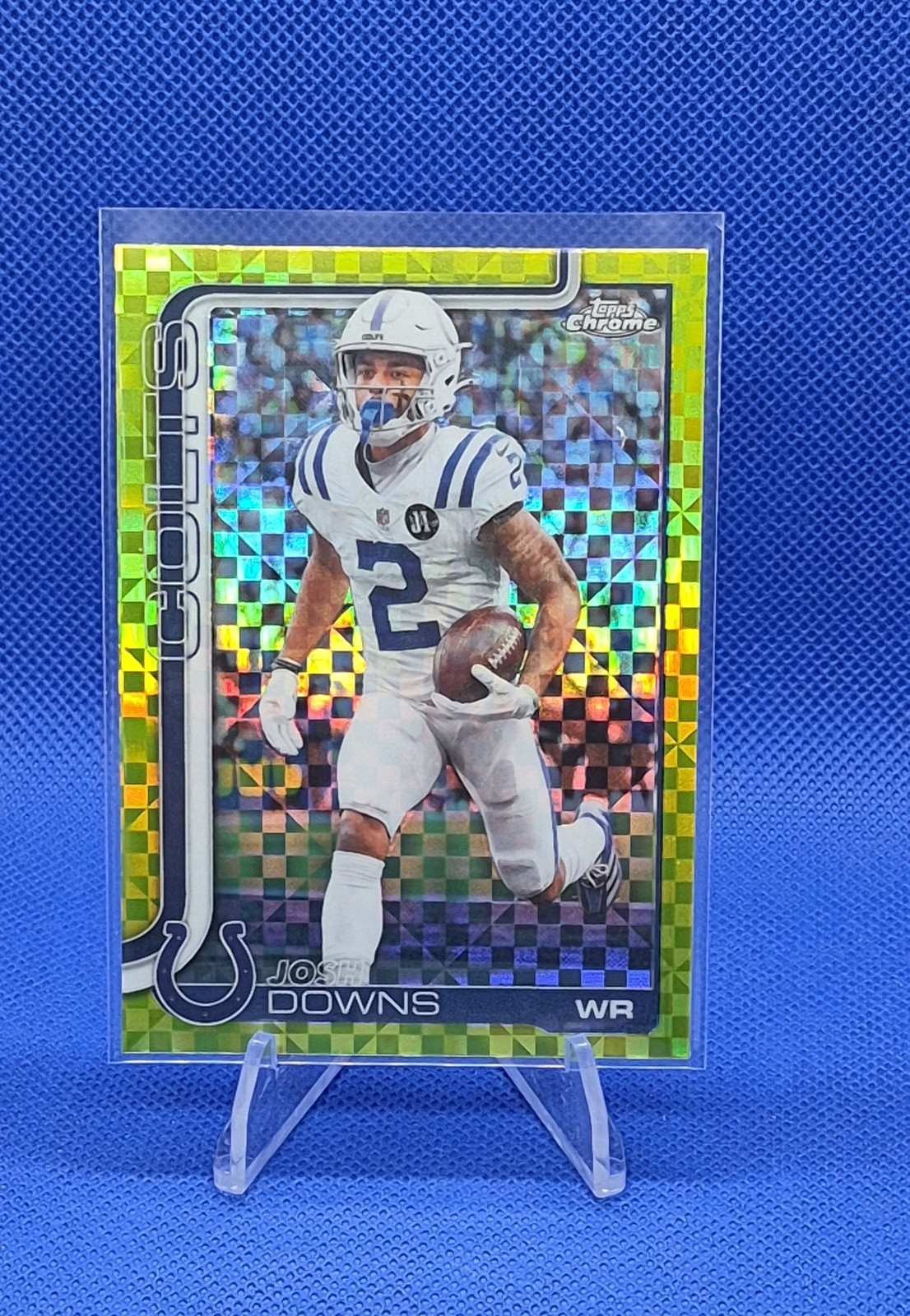 2025 Topps Chrome Football Lime Green Xfractor Josh Downs
