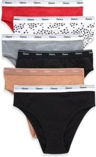 Hanes Women's Originals Hi-leg Panties, 6 Pack, Basic Color Mix, Medium