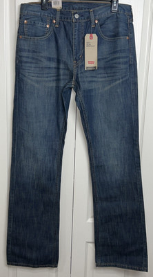 Levi's 527 Slim Bootcut Jeans Size 34x34 Dark Wash Blue Cotton Denim Tags E6